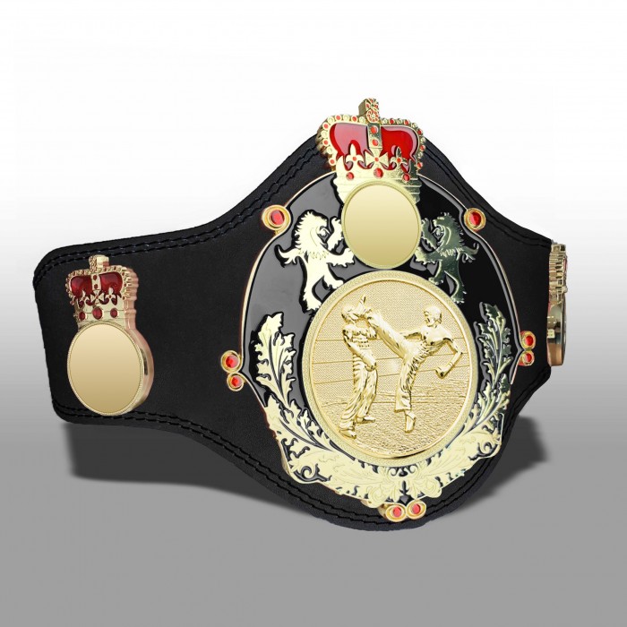 QUEENSBURY PLT LEATHER KICKBOXING CHAMPIONSHIP BELT - PLTQUEEN/B/G/KBOG - AVAILABLE IN 4 COLOURS